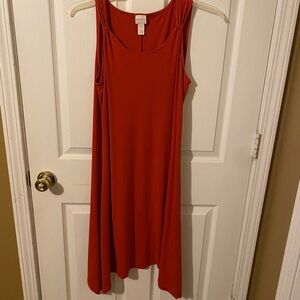 Athleta Vibrant burnt orange Midi Dress